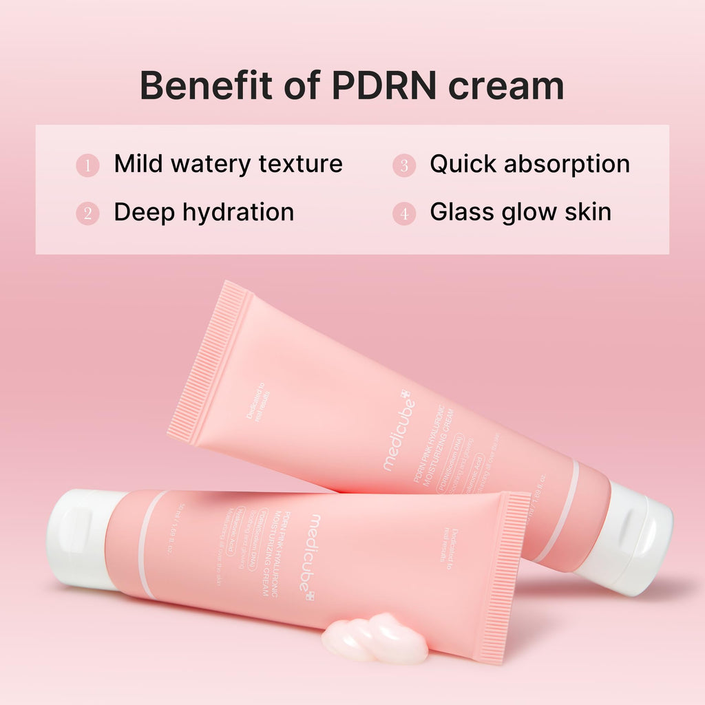 medicube Salmon DNA PDRN Pink Hyaluronic Moisturizing Cream | Blemish Relief & Hydrating Care | Restores Skin Elasticity & Glow | Korean Skincare, Even Skin Tone & Pore Care | 50ml / 1.69 fl.oz.